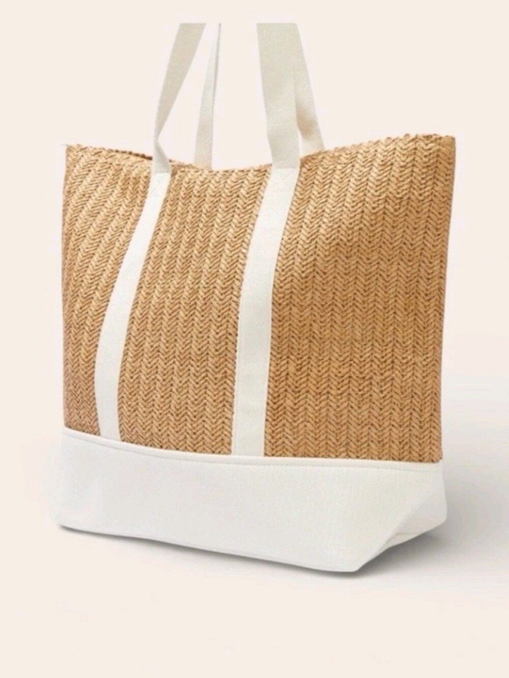 Show Me Your MuMu Canvas-Trim Woven Tote Bag NWT